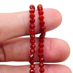 4mm Round Cut Red Agate