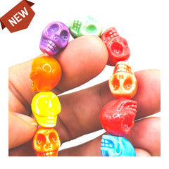 14x11mm Skull Ceramic Rainbow