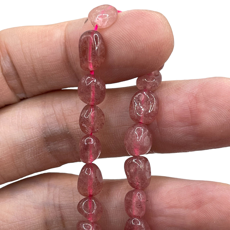 5 to 11mm Nugget Strawberry Quartz