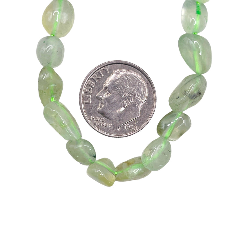 5 to 11mm Nugget Prehnite Clear