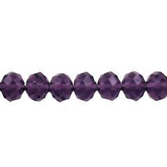 8mm Thunder Polish Glass Crystal Roundel Cut Violet