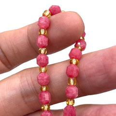 6mm Lantern Cut Rhodonite