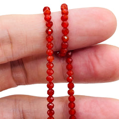 3mm Round Cut Red Agate