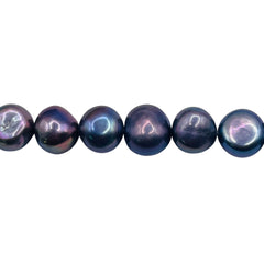 Fresh Water Pearl Button 10mm Peacock