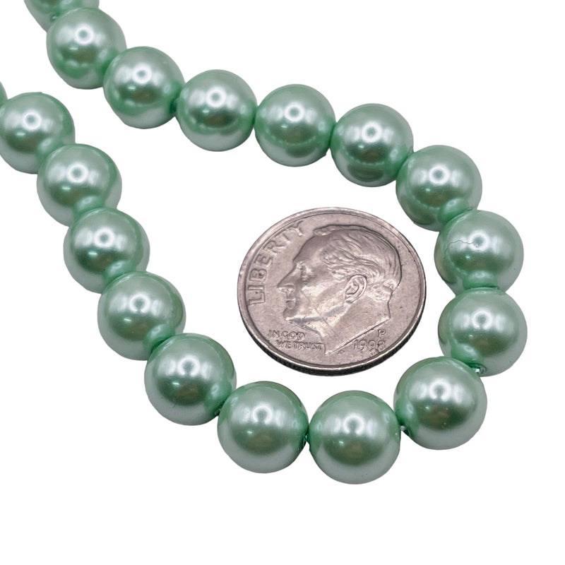 8mm Round Shell Pearl Mint