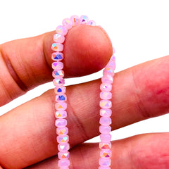 4x2mm Cylinder Cut Pink Jade Super AB