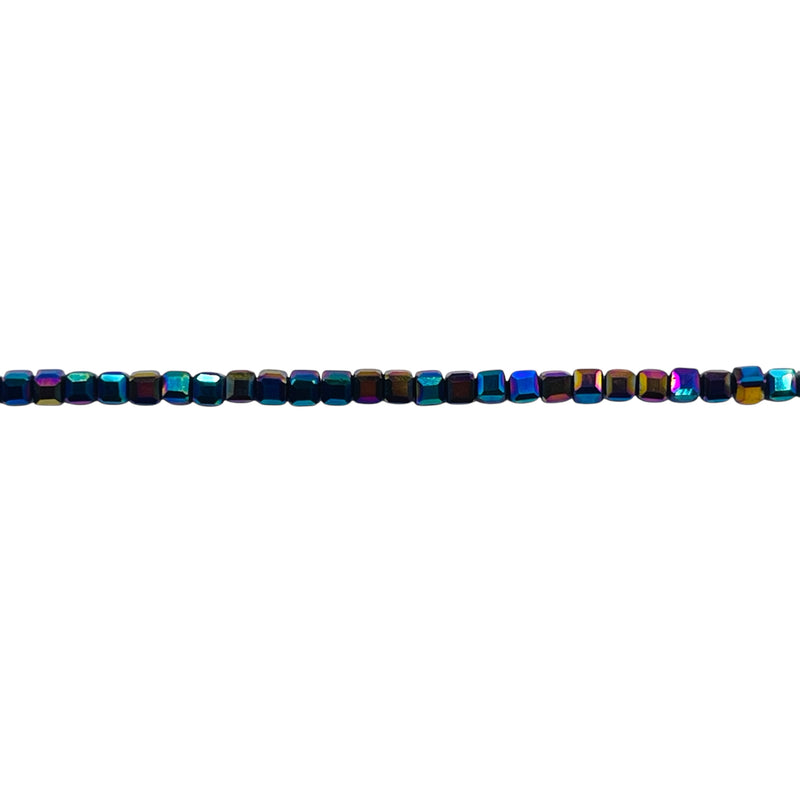 2.5mm Cube Hematite Rainbow