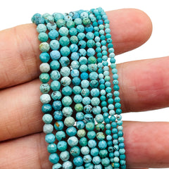 4mm Round Cut Turquoise Natural