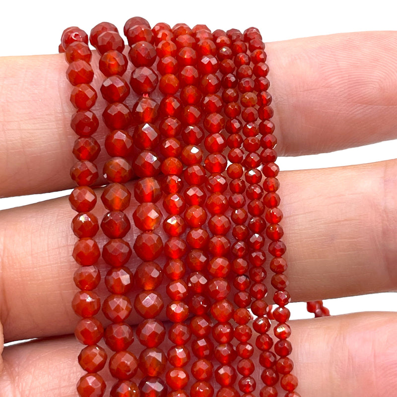 2mm Round Cut Red Agate