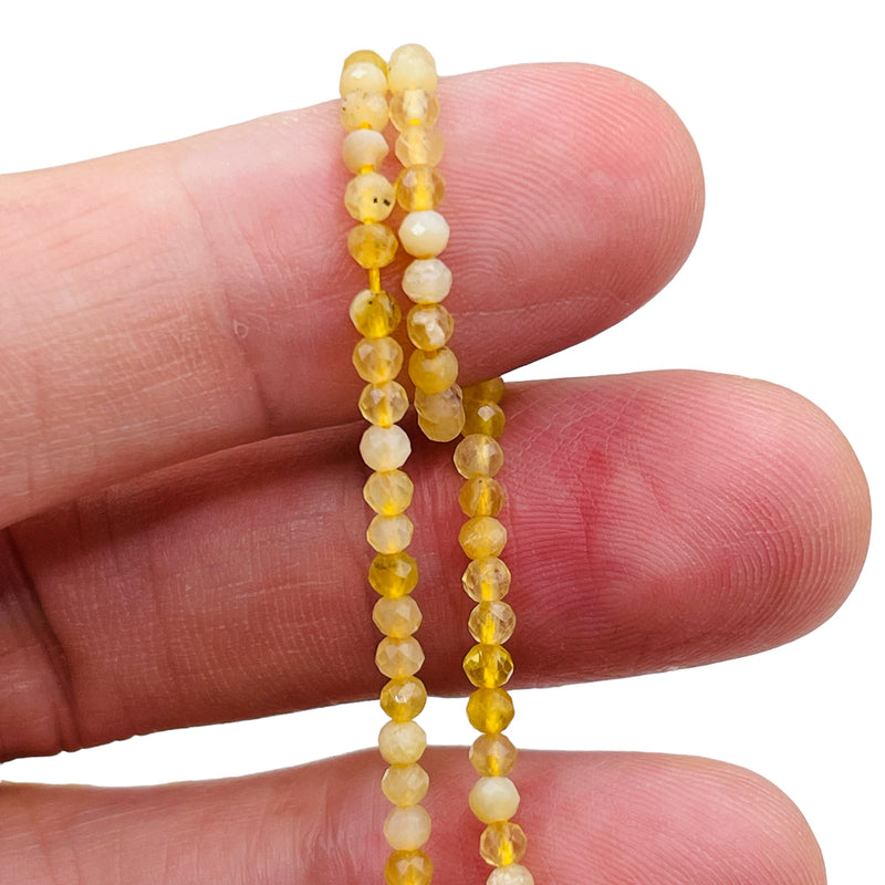 3mm Round Cut Yellow Opal