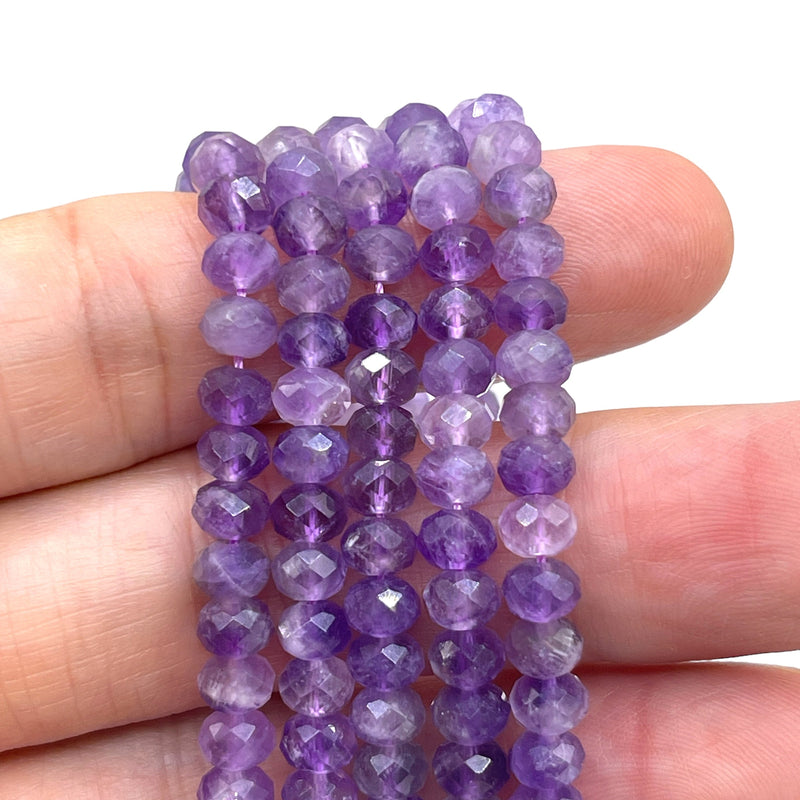 6x4mm Roundel Cut Amethyst