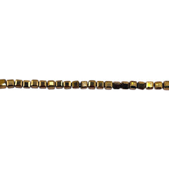 2.5mm Cube Hematite Gold