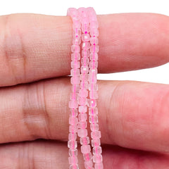 2.5mm Cube Rose Quartz