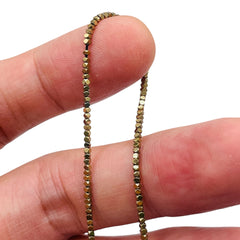 1x1mm Cube Hematite Gold