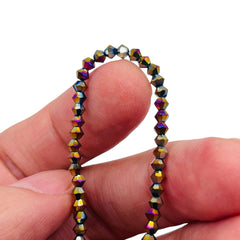 3mm Thunder Polish Glass Crystal Bicone Rainbow