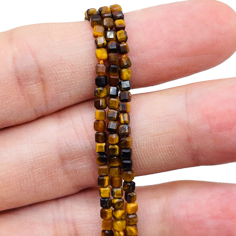 2.5mm Cube Tiger Eye