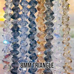 8mm Triangle Glass Crystal Package Deal