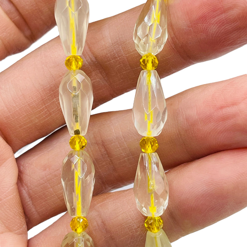 16x8mm Teardrop Lemon Quartz