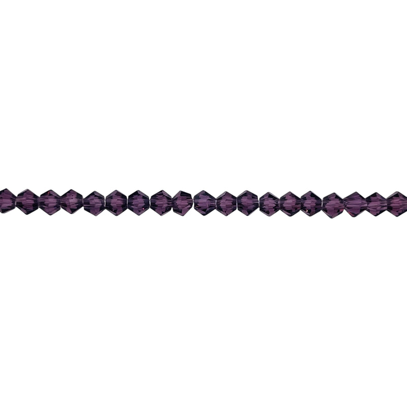 3mm Thunder Polish Glass Crystal Bicone Violet