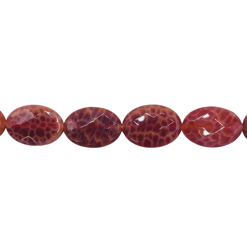 18x13mm Flat Oval Fire Agate