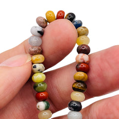 6x4mm Roundel Gemstone Rainbow