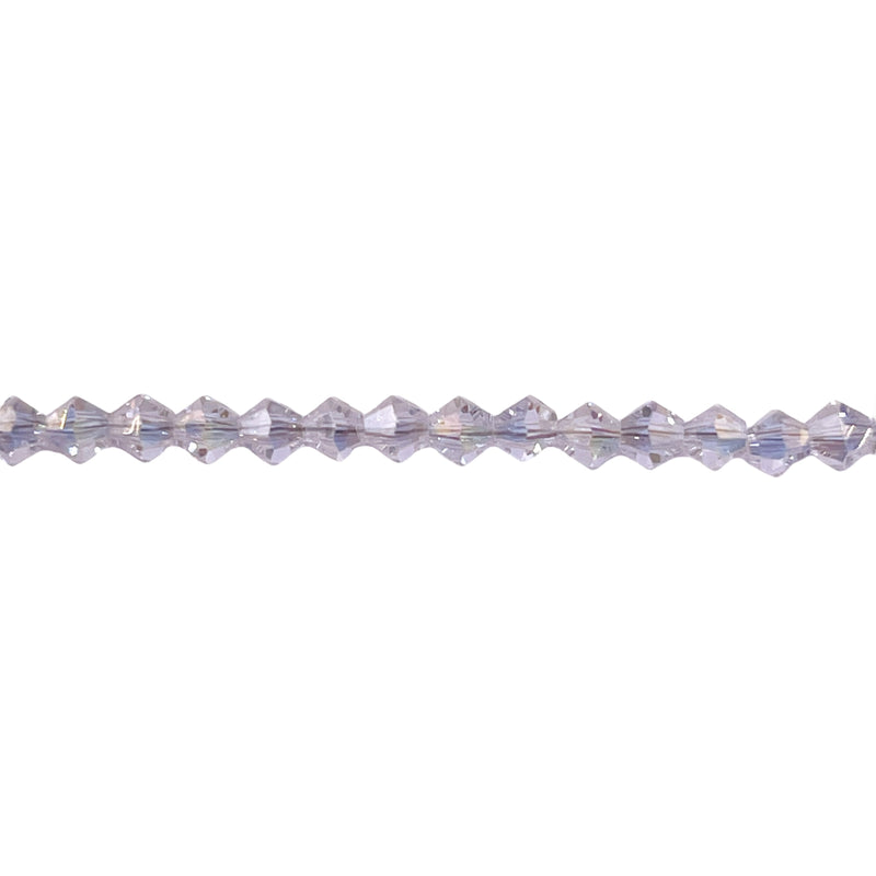 4mm Thunder Polish Glass Crystal Bicone Clear AB