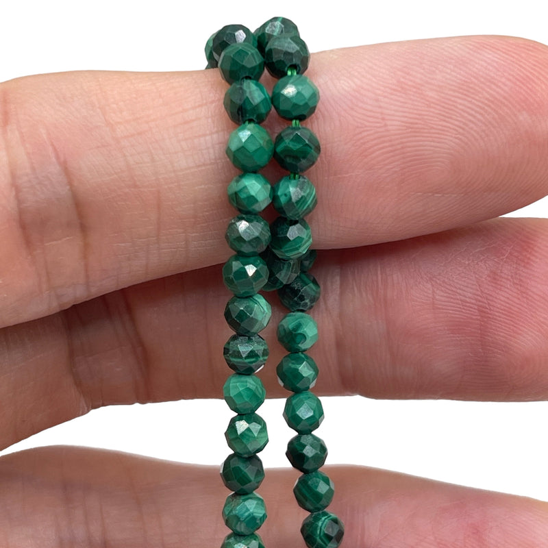 4mm Round Cut Malachite