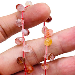 9x6mm Tear Drop Cut Fire Quartz