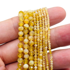 3mm Round Cut Yellow Opal