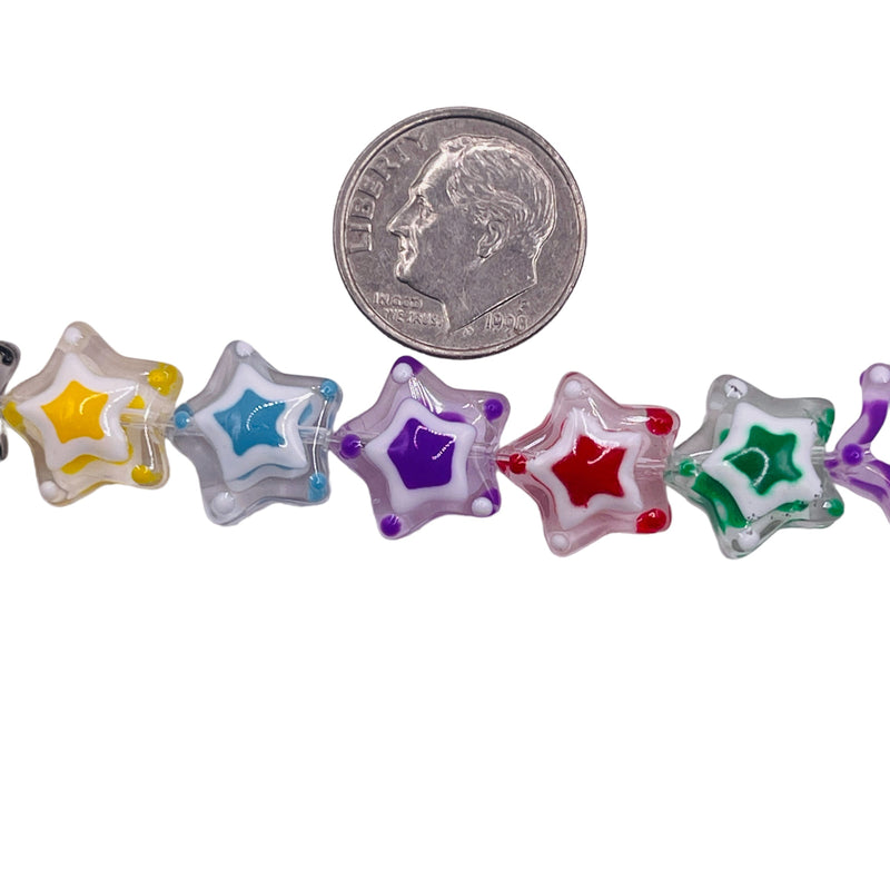 13mm Star Lampwork Glass