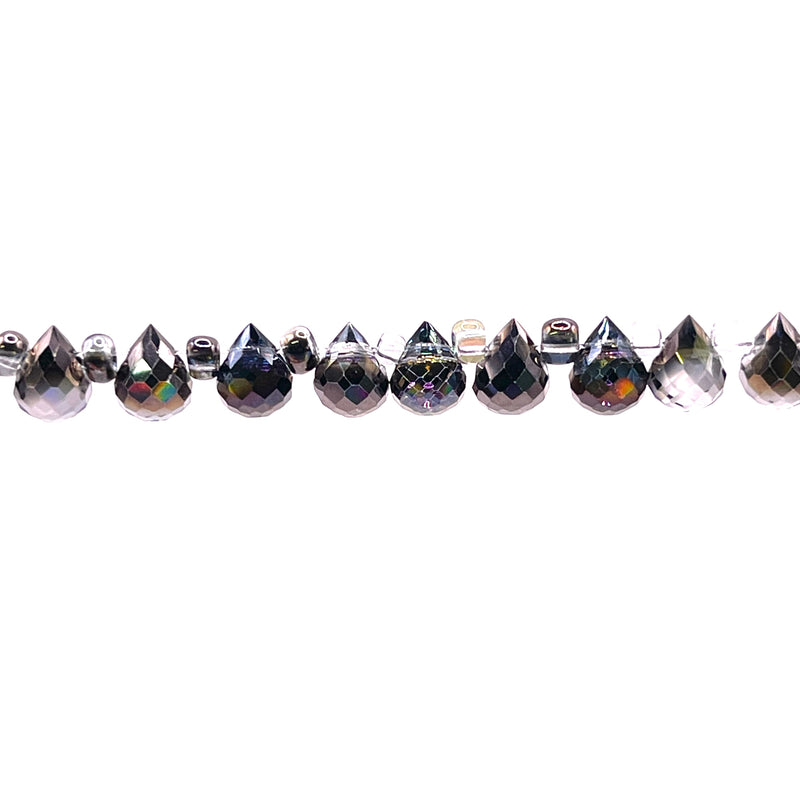 6x4mm Teardrop Glass Crystal Dark Violet Dream