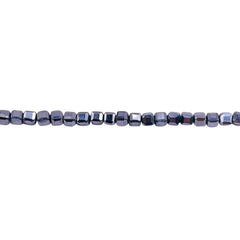 2.5mm Cube Hematite Rhodium