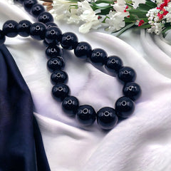 Dyed Jade Round Black