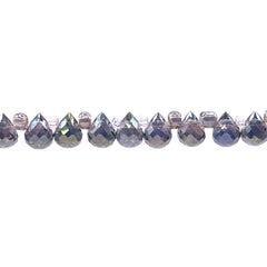 6x4mm Teardrop Glass Crystal Magic Green