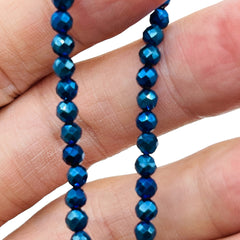 4mm Thunder Polish Round Cut Blue Light