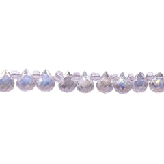 6x4mm Teardrop Glass Crystal Clear AB