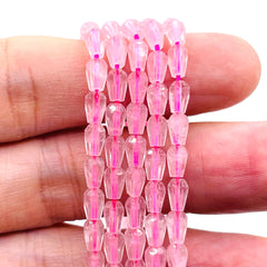 6x4mm Tear Drop Rose Quartz