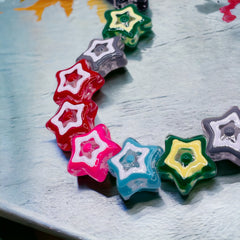 13mm Star Lampwork Glass