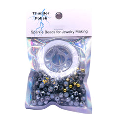 Thunder Polish Glass Crystal Silver Gray Bead Kits