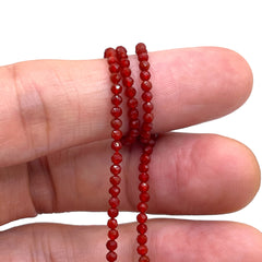 2mm Round Cut Red Agate