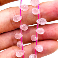 9x6mm Tear Drop Cut Rose Quartz