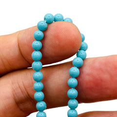 4mm Round Shell Pearl Turquoise