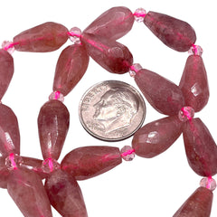 16x8mm Teardrop Cherry Quartz