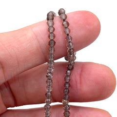 3mm Round Cut Smoky Quartz