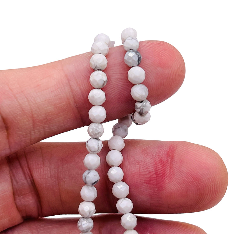 4mm Round Cut Howlite