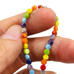 4mm Coin Glass Crystal Rainbow