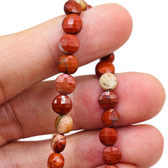 6mm Coin Cut Red Jasper