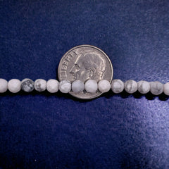 4mm Round Cut Howlite