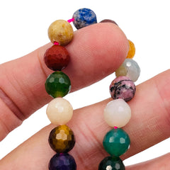 8mm Round Cut Gemstone Rainbow