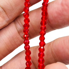 4mm Thunder Polish Round Cut Red